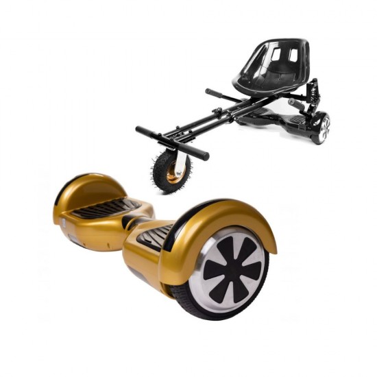 Pachet Hoverboard Cu Scaun Smartbalance Regular Gold Roti 6 5 Inch